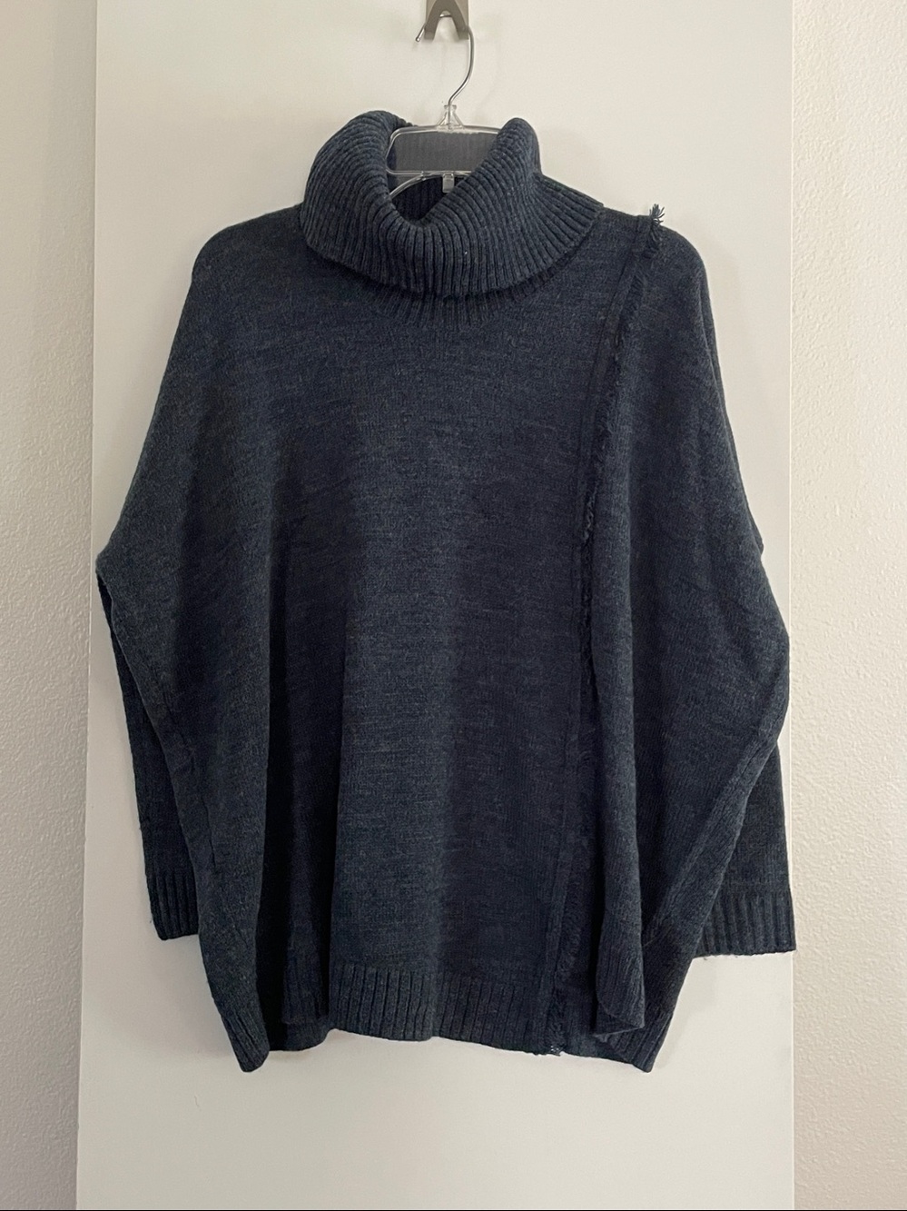 Ivanka Trump Oversized Turtleneck Sweater Navy Blue NWOT